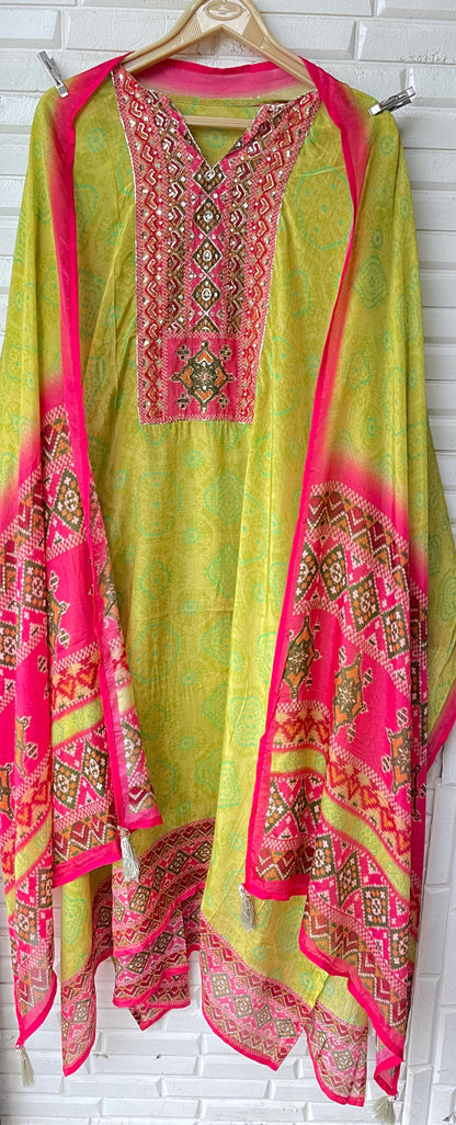 Bhandani paper silk unstitched ladies suit Rc17633