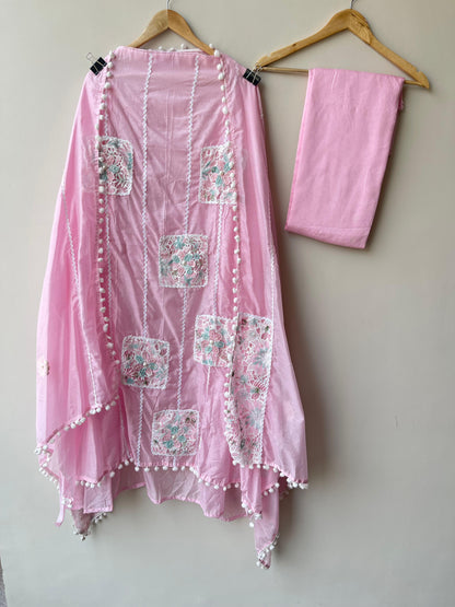 Mul chanderi unstitched ladies suit Rc18928 (a)