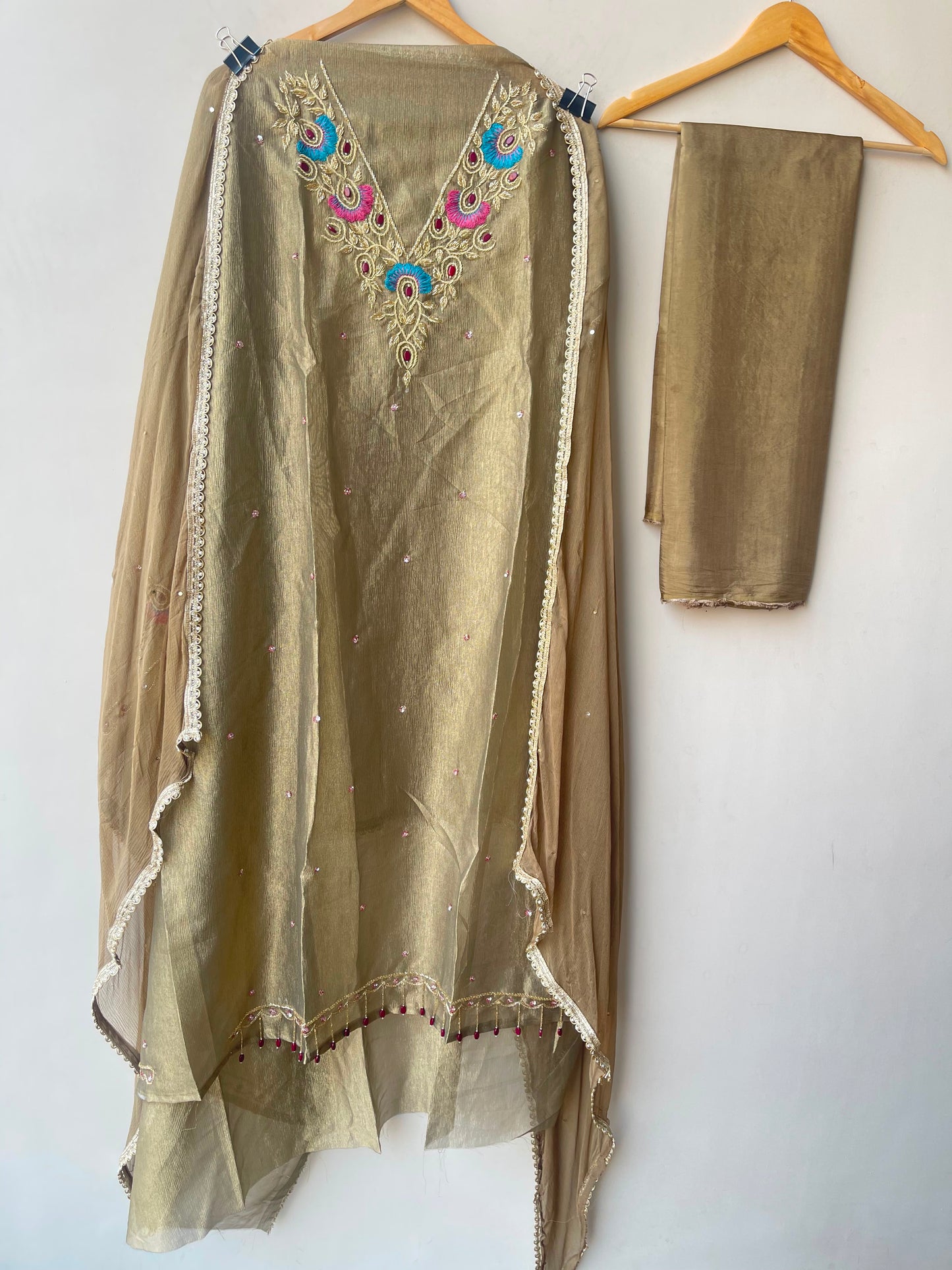 Shimmer crushed tissue ladies unstitched suit Rc19168 (a)