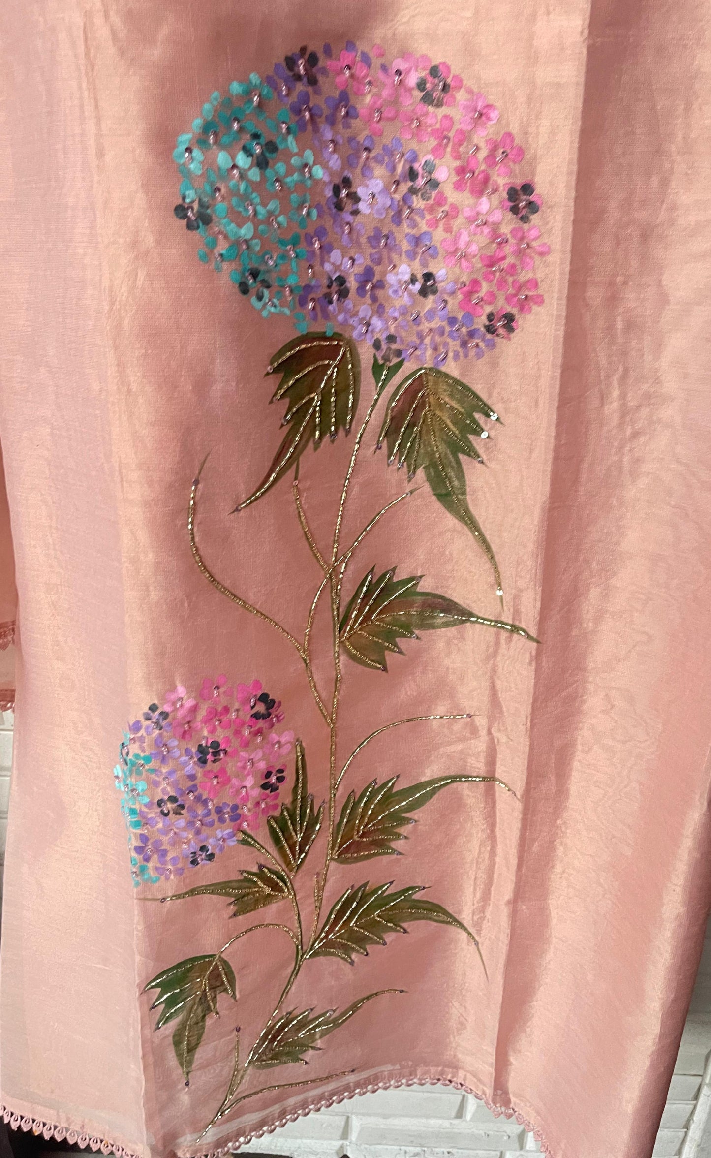 Shimmer silk organza unstitched ladies suit Rc17806