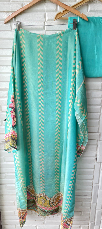 Shimmer silk unstitched ladies suit Rc17665