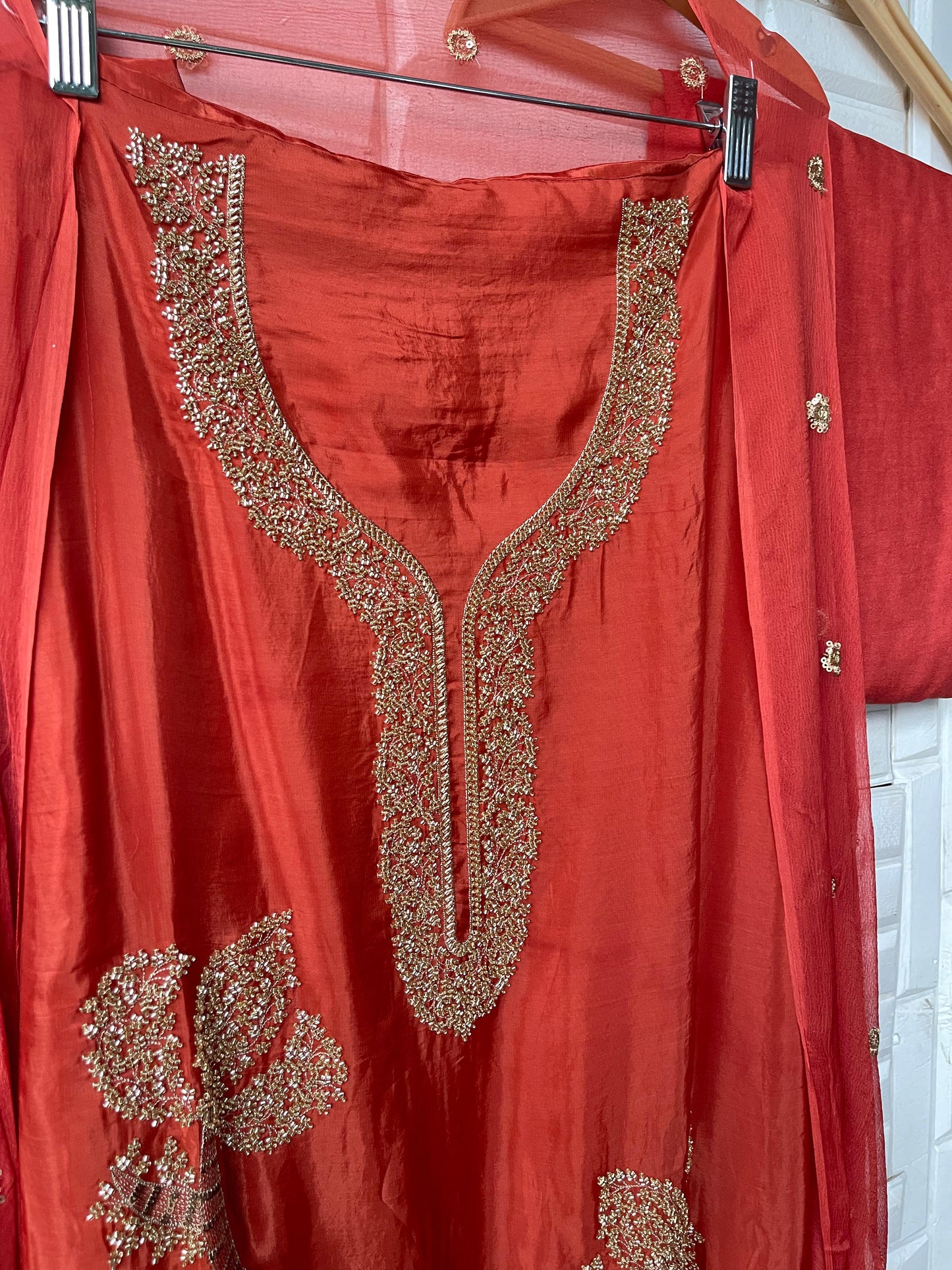 Organza unstitched ladies suit Rc17541