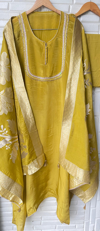 Muslin crepe unstitched ladies suit Rc17446 (b)