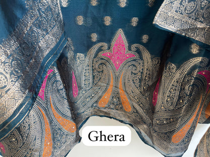 Banarasi silk unstitched ladies suit Rc17878 (b)