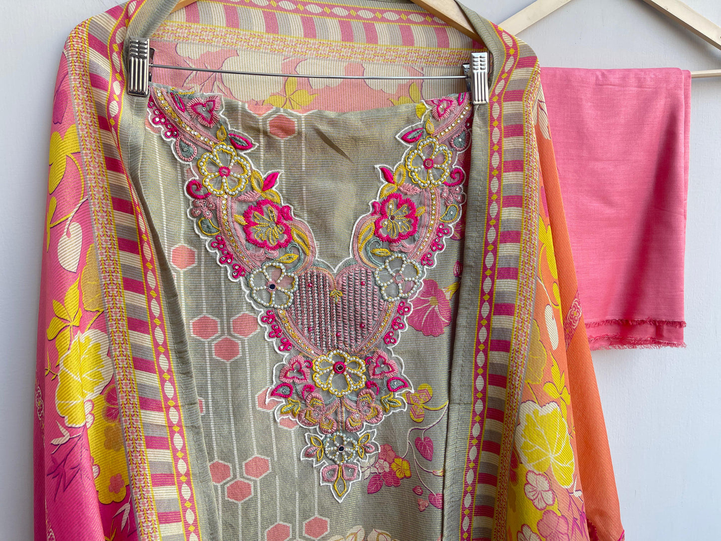 Shimmer Silk Flowy Unstitched Ladies Suit RC-17824