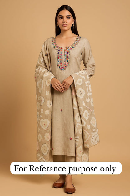 Linen fabric unstitched ladies suit Rc17813