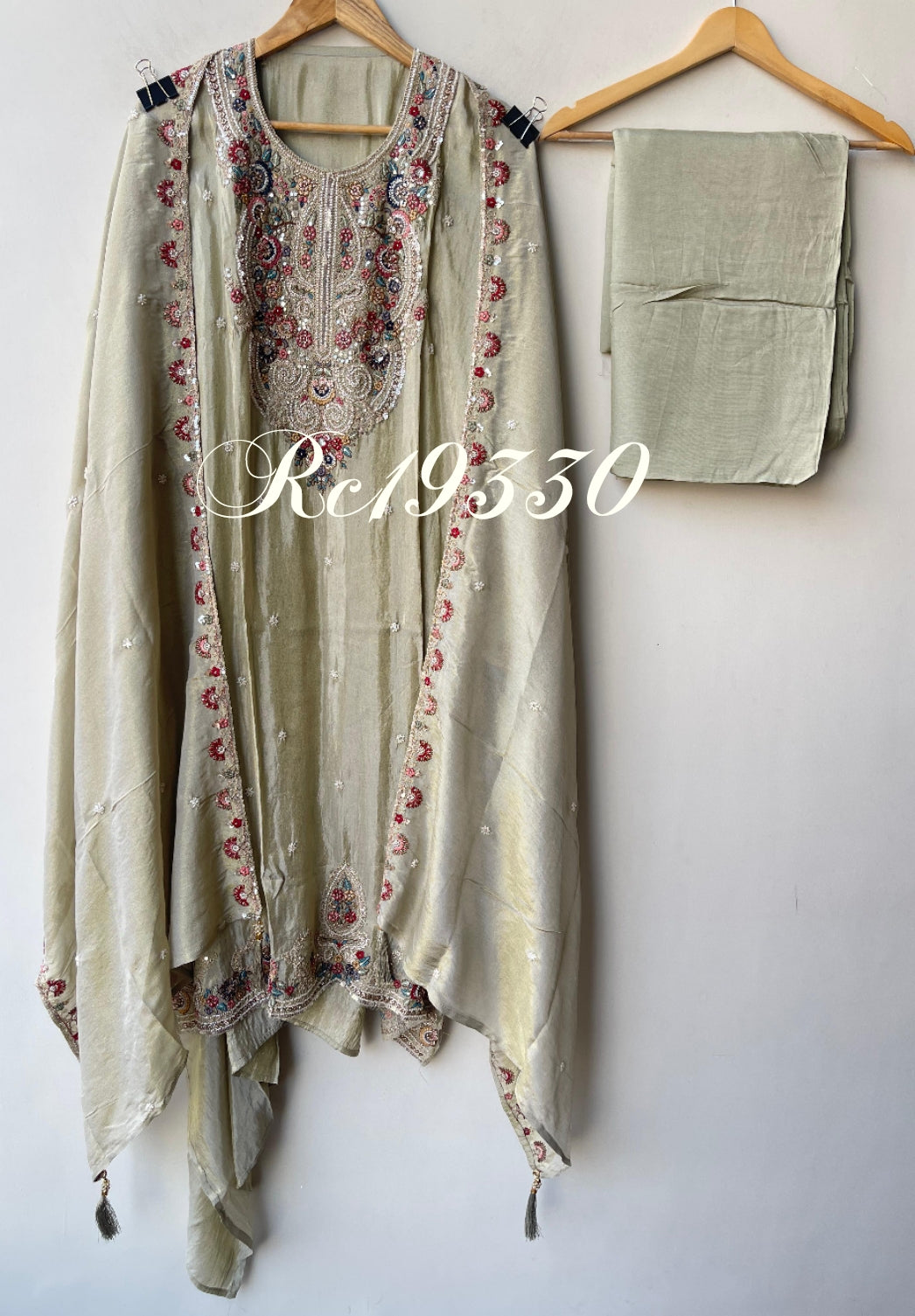 Shimmer silk unstitched ladies suit Rc19330 (a)