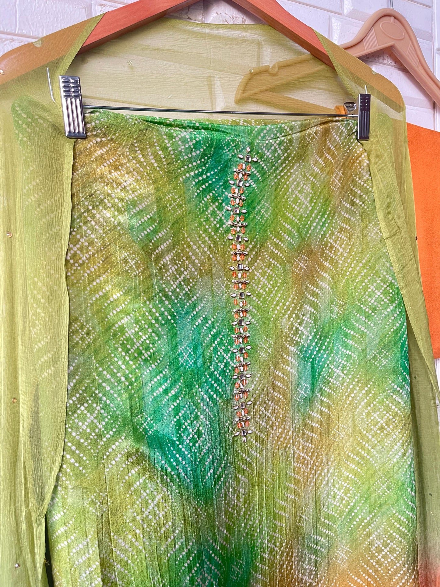 Tissue shimmer silk unstitched ladies suit Rc17736 (c)