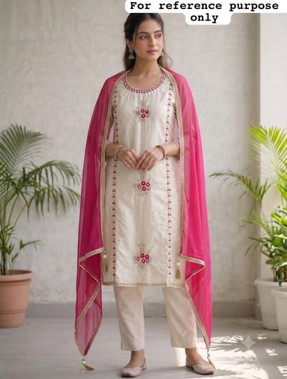 Shimmer organza unstitched ladies suit Rc19132