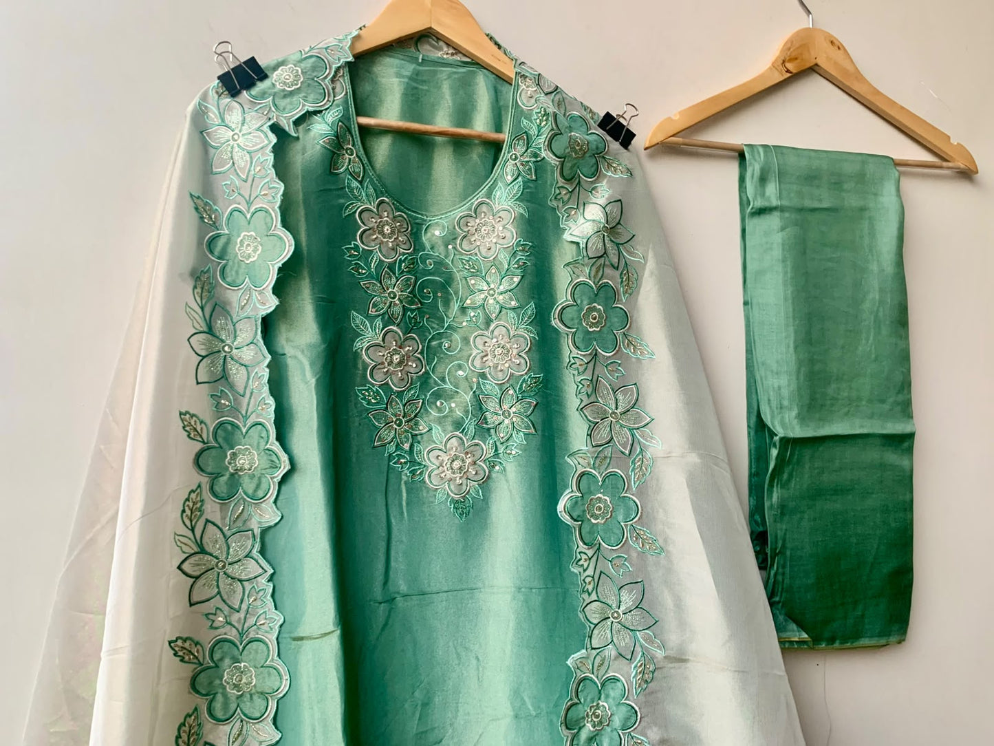 Shimmer Silk Organza Luxury Ensemble Unstitched Suit Set