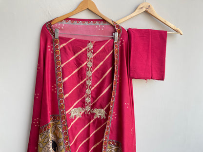 Pure silk printed unstitched ladies suit Rc18543 (a)