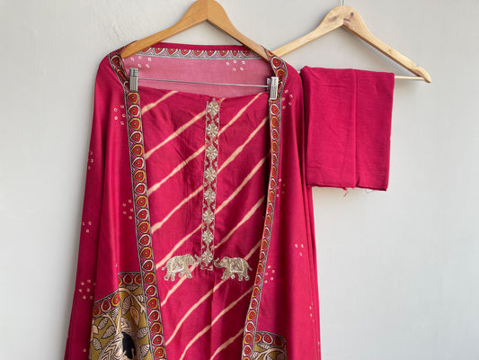 Pure silk printed unstitched ladies suit Rc18543 (a)