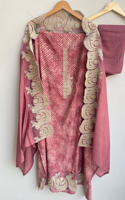 Banarasi muslin silk unstitched ladies suit Rc17834 (b)