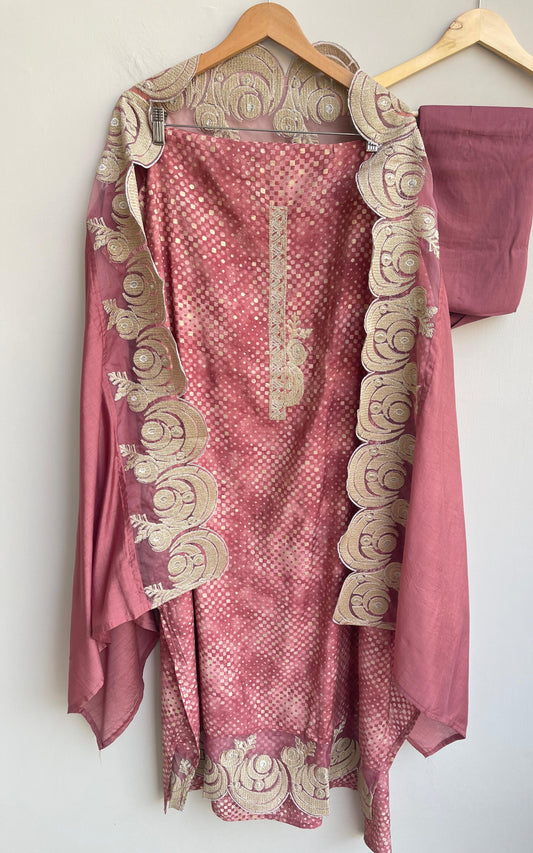 Banarasi muslin silk unstitched ladies suit Rc17834 (b)