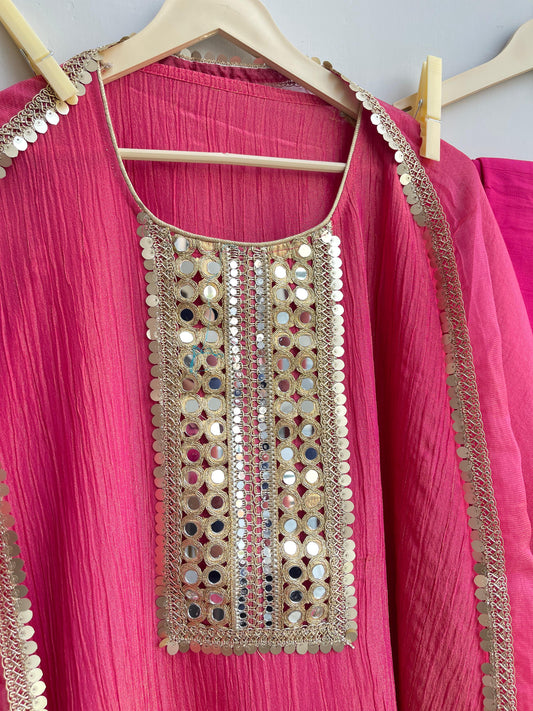 Crushed tissue unstitched ladies suit Rc17930 (a)