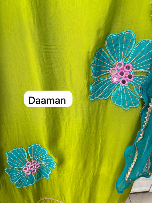 Organza unstitched ladies suit Rc17485