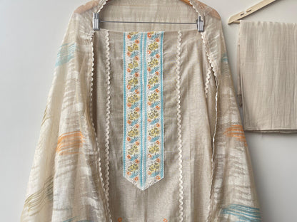 Mul Chanderi Unstitched Ladies Suit RC-18641 – view 3