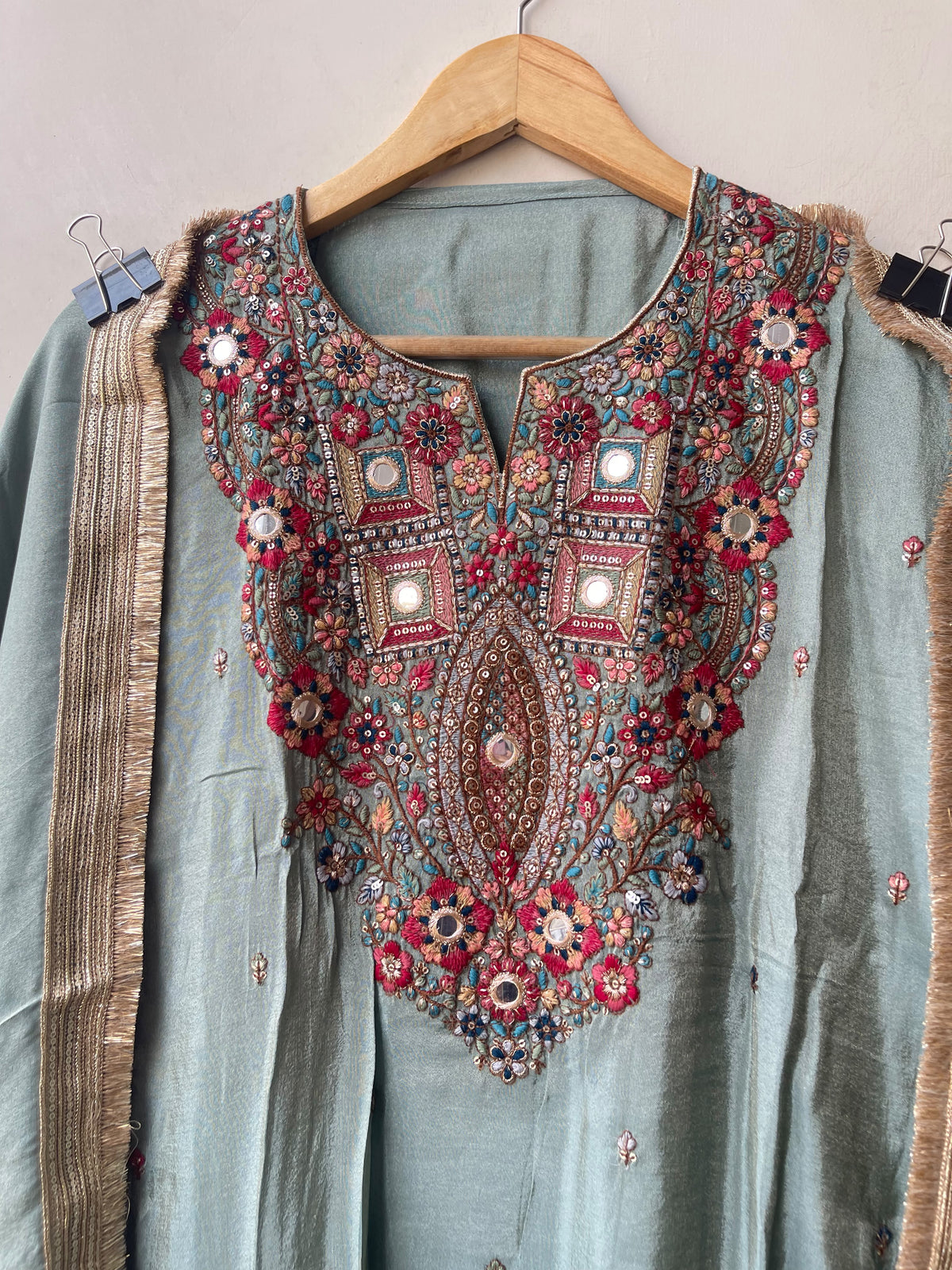 Premium Shimmer Silk Unstitched Designer Suit Set