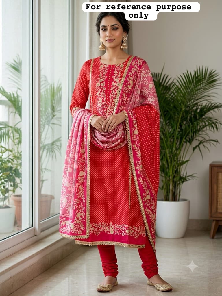 Gajji silk printed unstitched ladies suit Rc19296