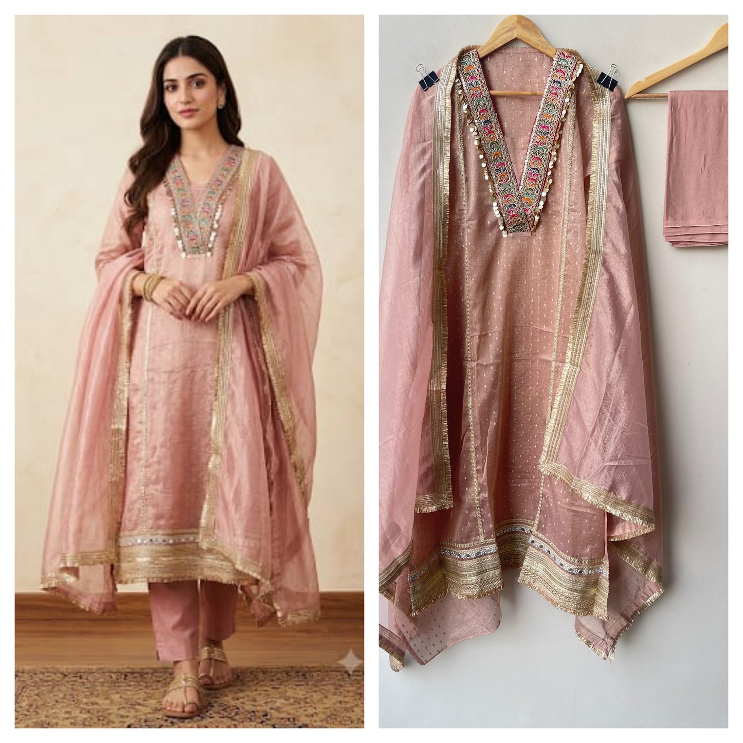 Banarasi crushed shimmer tissue ladies unstitched suit Rc19327