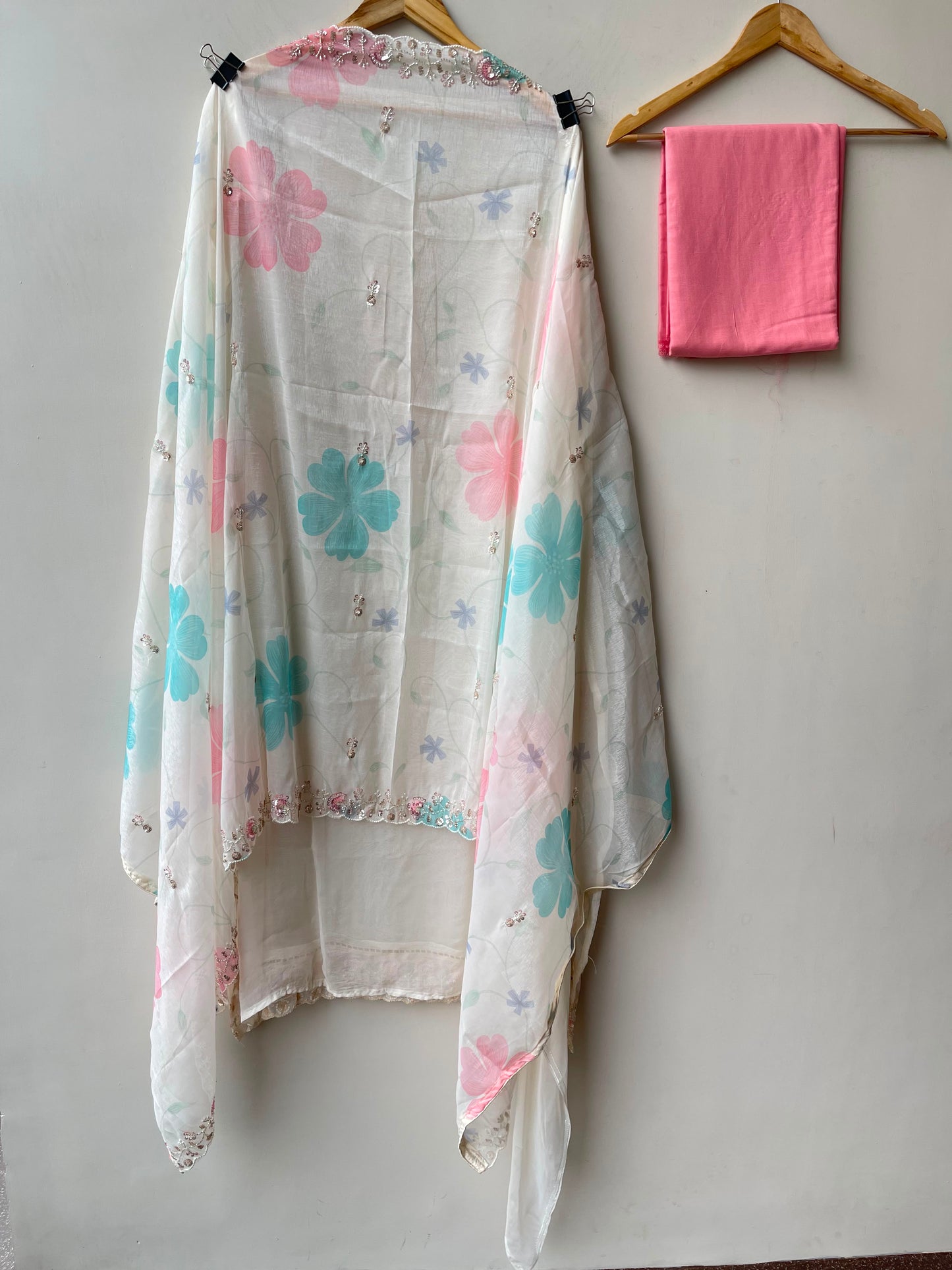Soft organza fabric ladies unstitched suit Rc19138 (a)