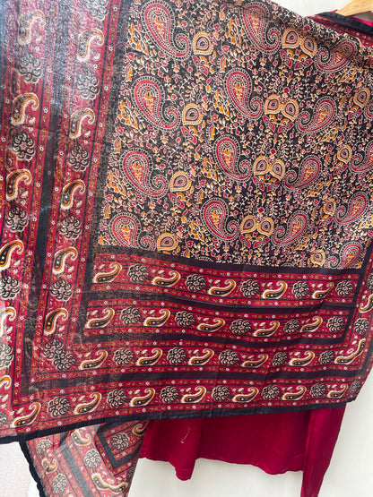 Worli art inspired cotton ladies unstitched suit Rc19082 (a)