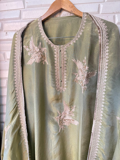 Shimmer silk unstitched ladies suit Rc17582 (b)