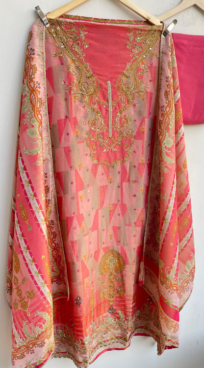 Shimmer silk unstitched ladies suit Rc17879 (a)