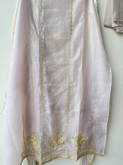 Crushed shimmer tissue fabric unstitched ladies suit Rc19148 (c)