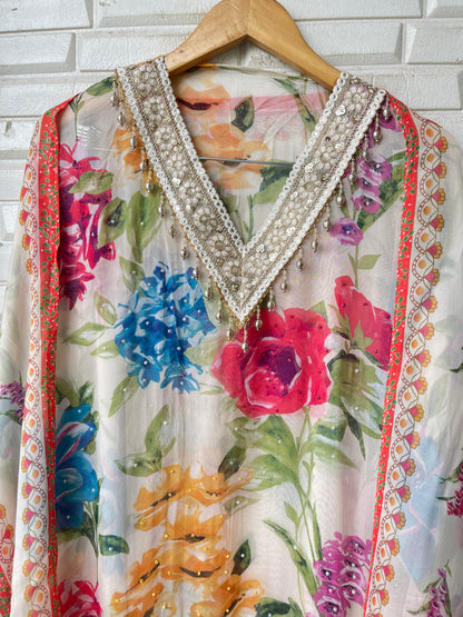 Organza unstitched ladies suit Rc17283