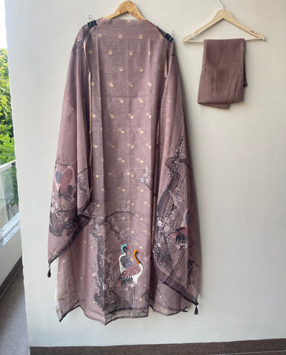 Self Banarasi kota doriya printed unstitched ladies suit Rc19076 (a)