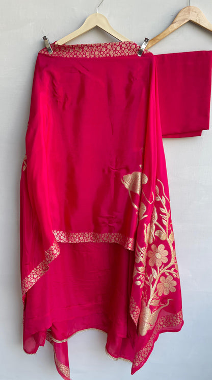 Silk organza unstitched ladies suit Rc17883 (a)