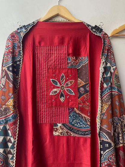 Exquisite Glaze Cotton Printed Fabric Unstitched Suit Set