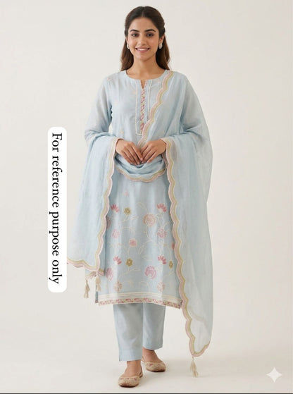 Pure Self Mul Chanderi Ladies Unstitched Suit RC-18873 – view 2