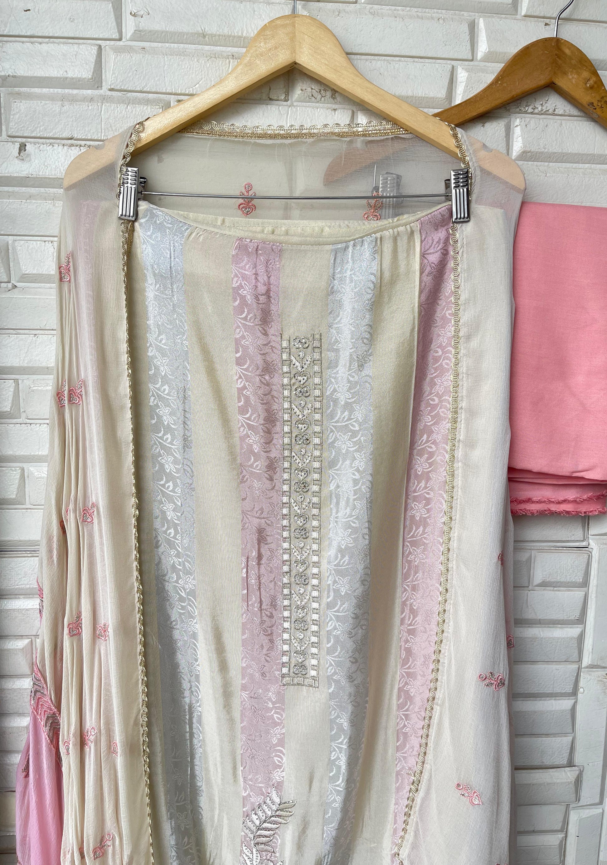 Self Shimmer Silk Unstitched Ladies Suit RC-18224