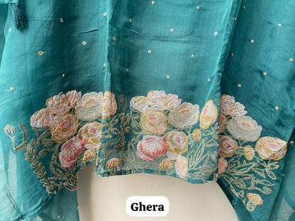 Premium Mul Chanderi Designer 3 Pcs Unstitched Suit Set
