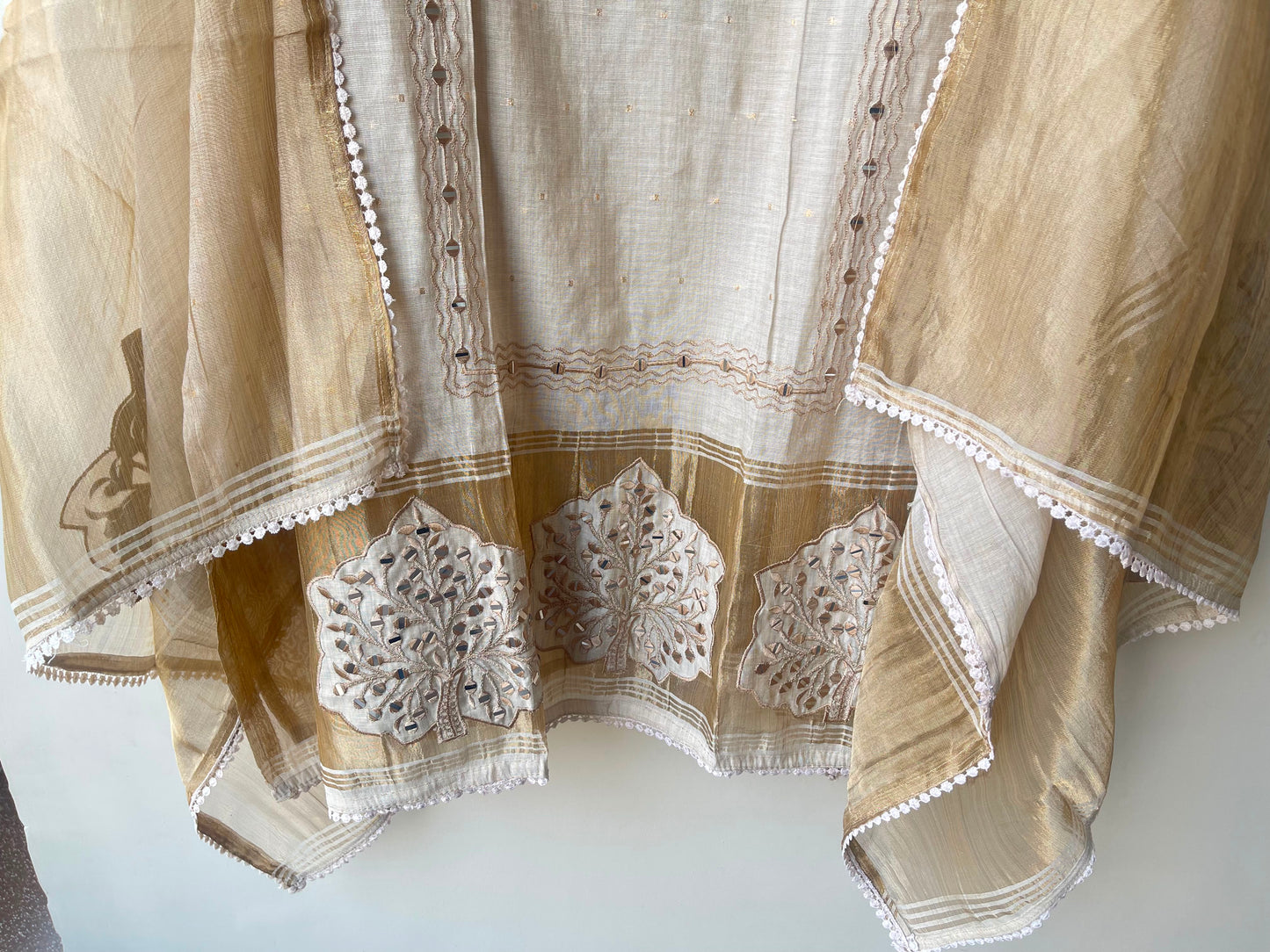 Banarasi mul chanderi ladies unstitched suit Rc19110