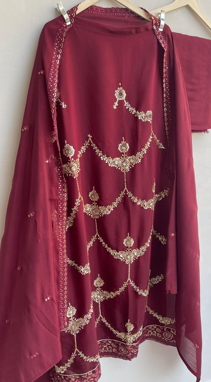 Soft organza unstitched ladies suit Rc17886 (a)