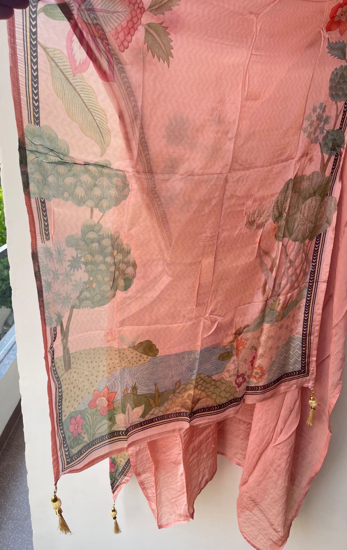 Exquisite Organza Tuile Designer 3 Pcs Unstitched Suit Set