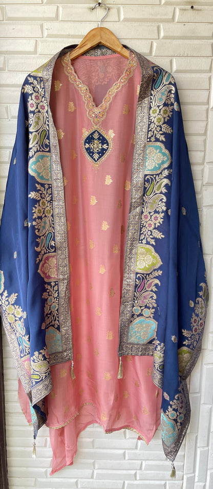 Organza unstitched ladies suit Rc15604