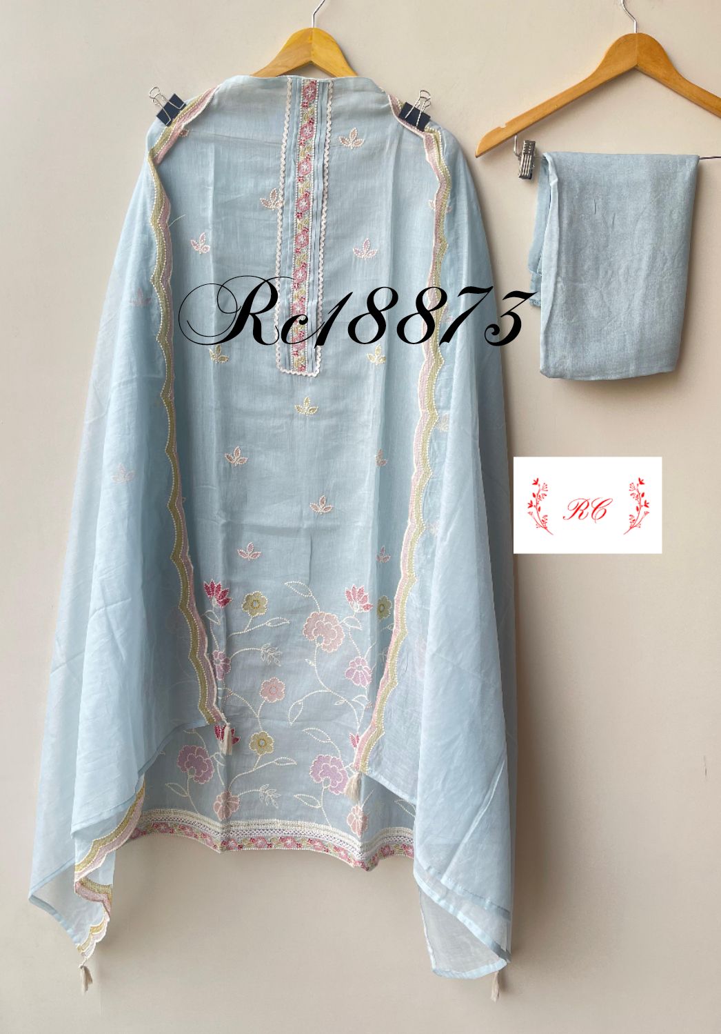 Pure Self Mul Chanderi Ladies Unstitched Suit RC-18873 – view 3