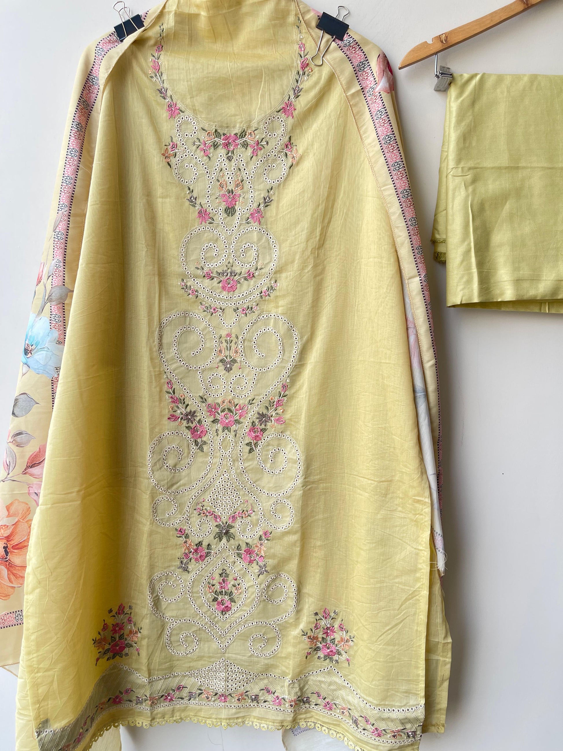 Mul Chanderi Unstitched Ladies Suit RC-18894(A) – view 5