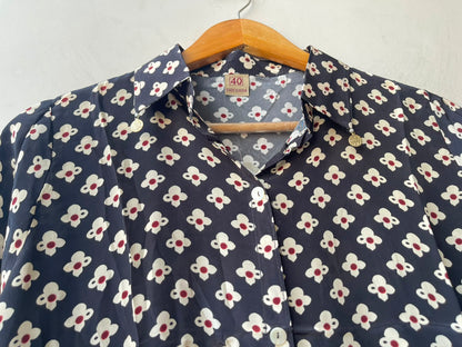Satin crepe readymade ladies coord shirt Rc19165 (a)