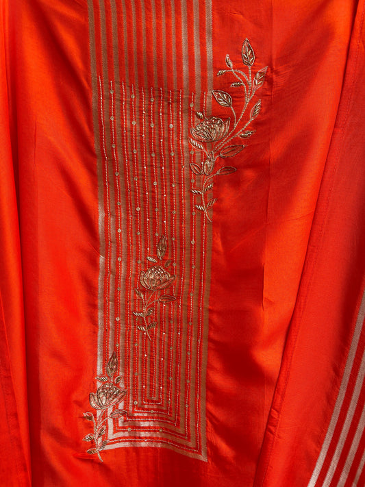 Banarasi tassar silk unstitched ladies suit Rc17905 (b)