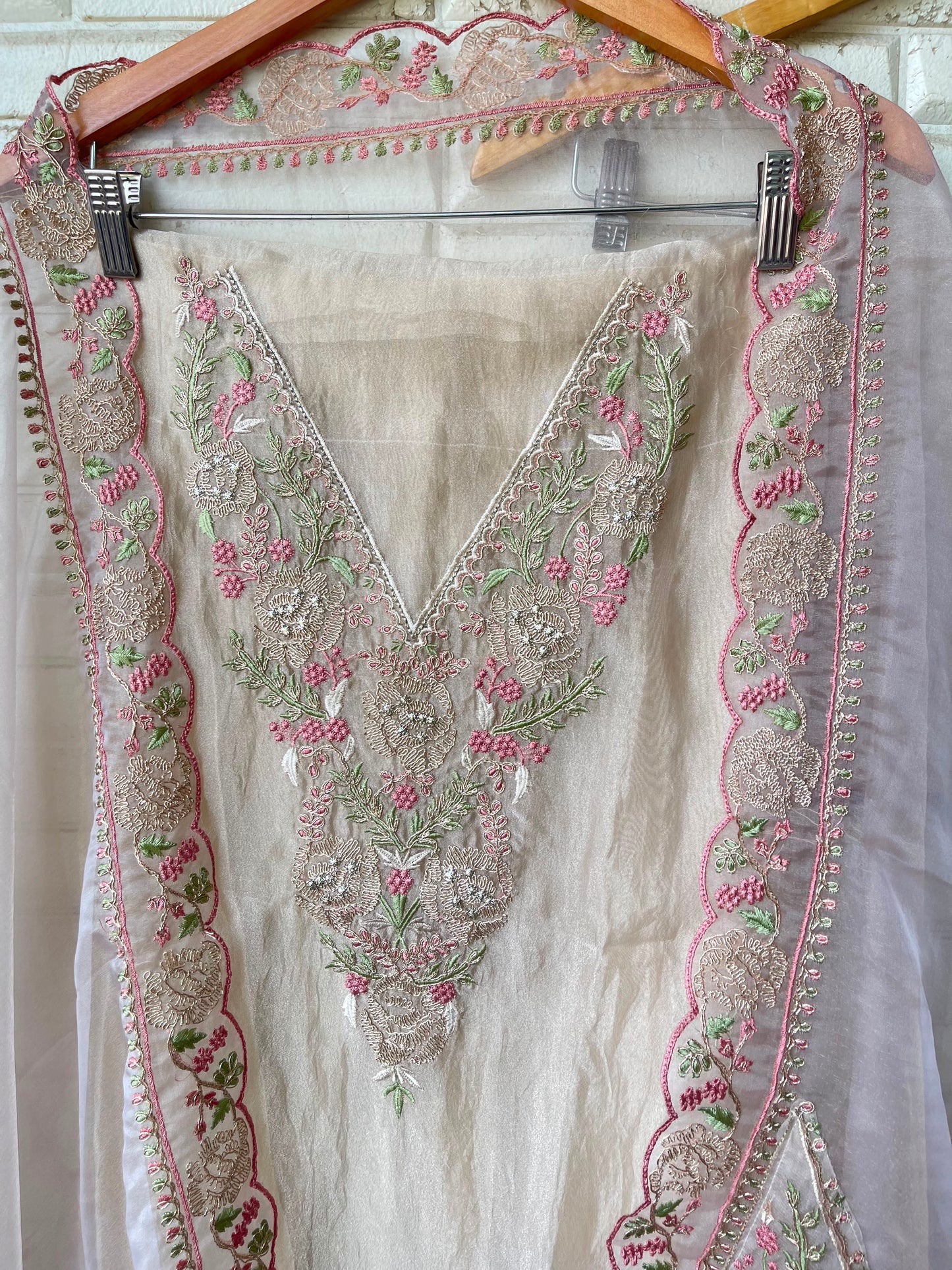 Crushed tissue unstitched ladies suit Rc19287