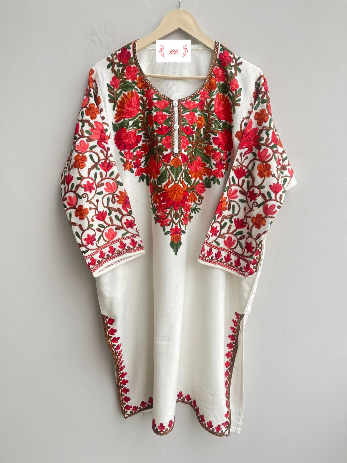 Kashmiri pheron readymade woolen kurta Rc18150