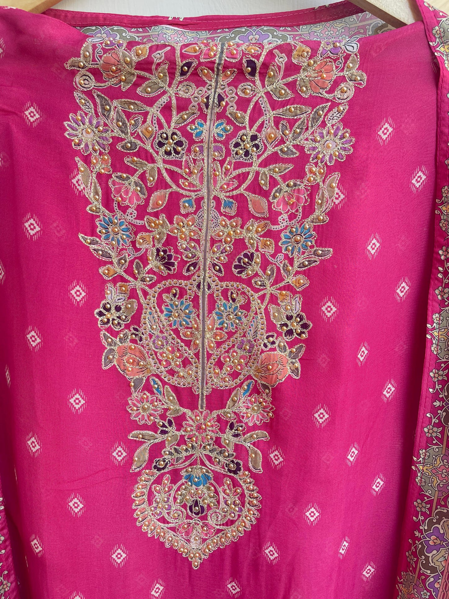 Organza unstitched ladies suit Rc17894