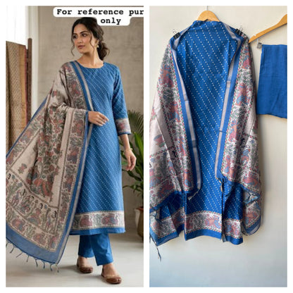 Mul chanderi maheshwari printed ladies unstitched suit Rc19251