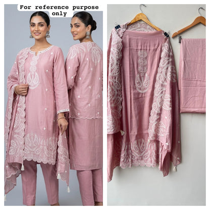 Mul chanderi unstitched ladies suit Rc19038