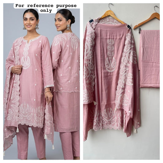 Mul chanderi unstitched ladies suit Rc19038